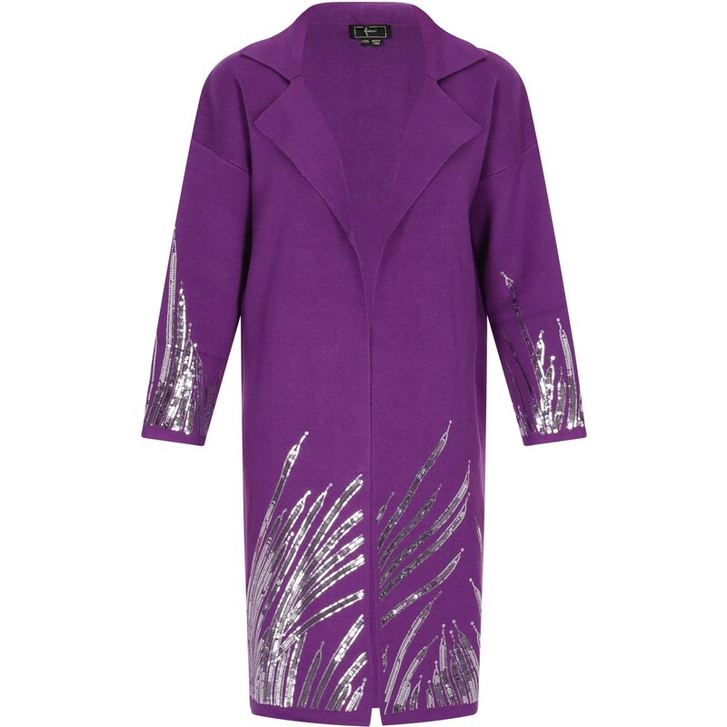 faina Kardigán fialová / strieborná 63347369