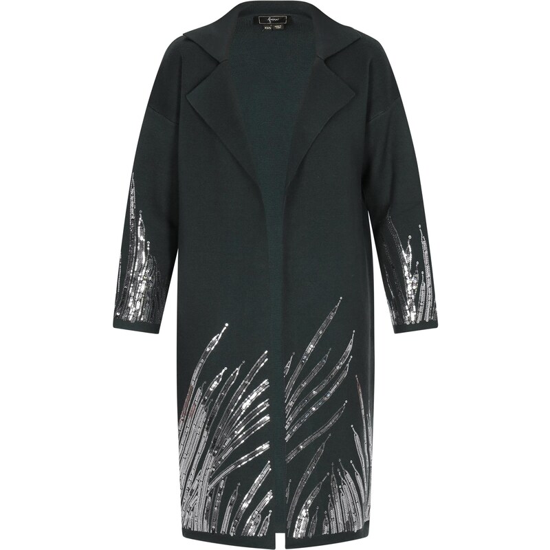 faina Kardigán tmavozelená / strieborná 63347381