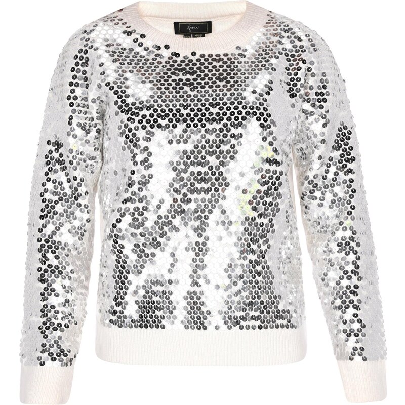 faina Sveter strieborná / šedobiela 63347414