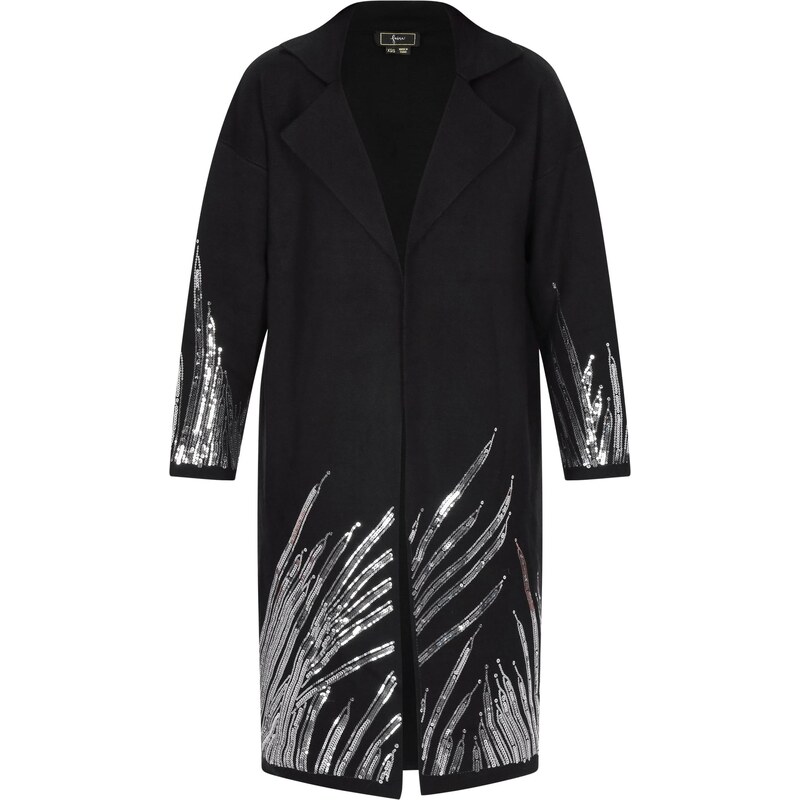 faina Kardigán čierna / strieborná 63347417