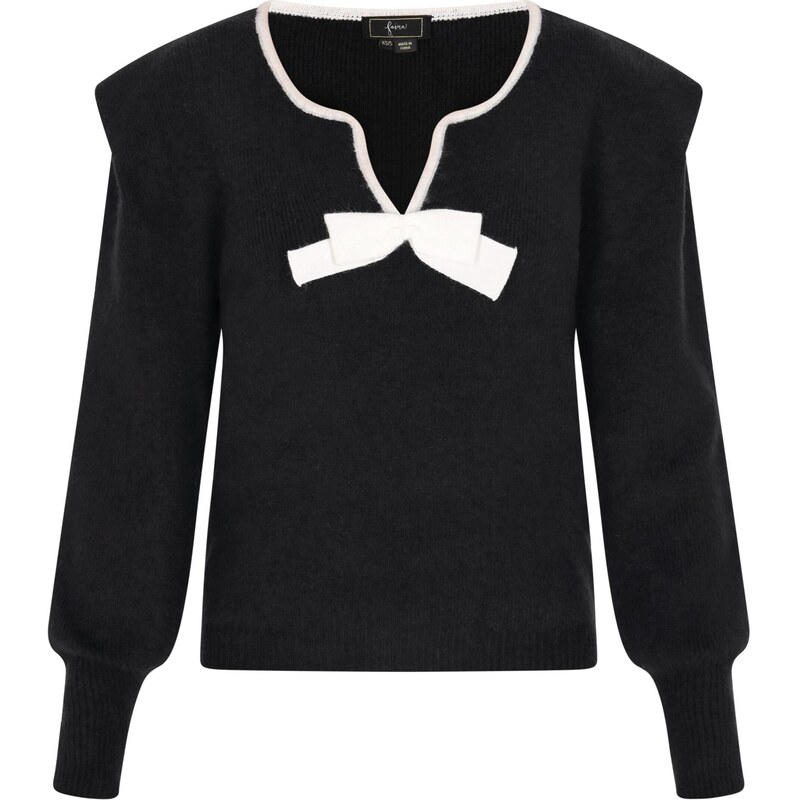 faina Sveter čierna / biela ako vlna 63347426