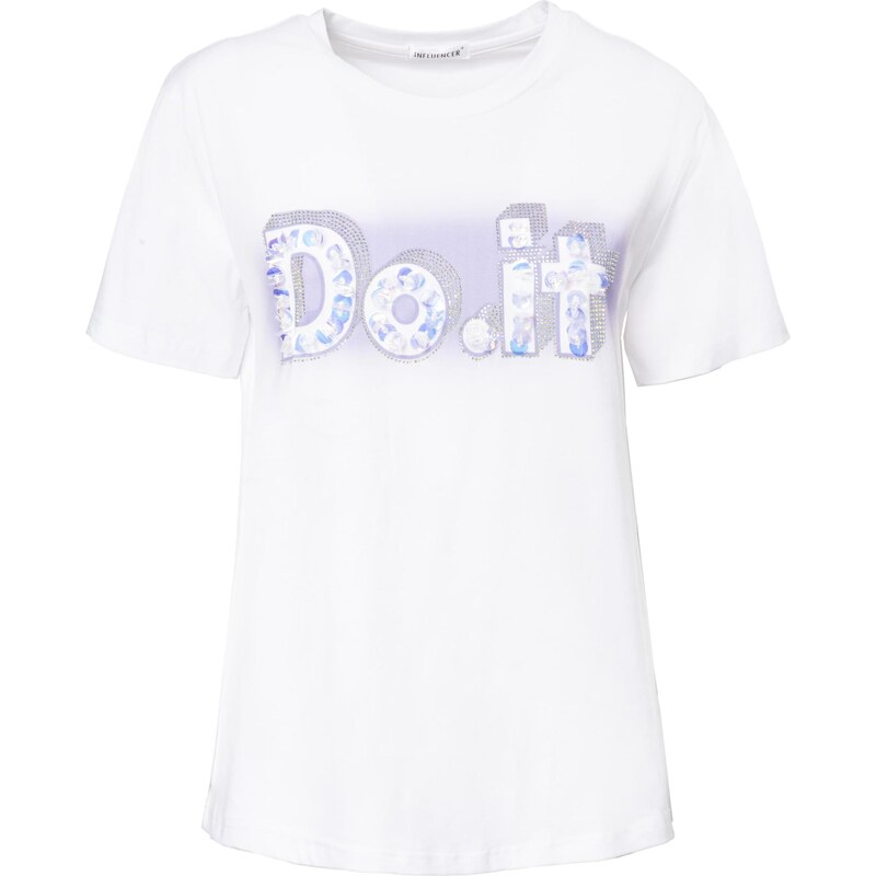 Influencer Tričko Do-It svetlofialová / strieborná / biela 63348111