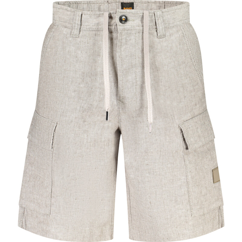 Pánske šedé kapsáčové kraťasy BOSS 64708972