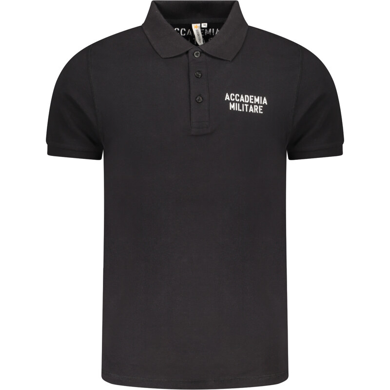 ACCADEMIA MILITARE Čierne pánske polo tričko 64707073