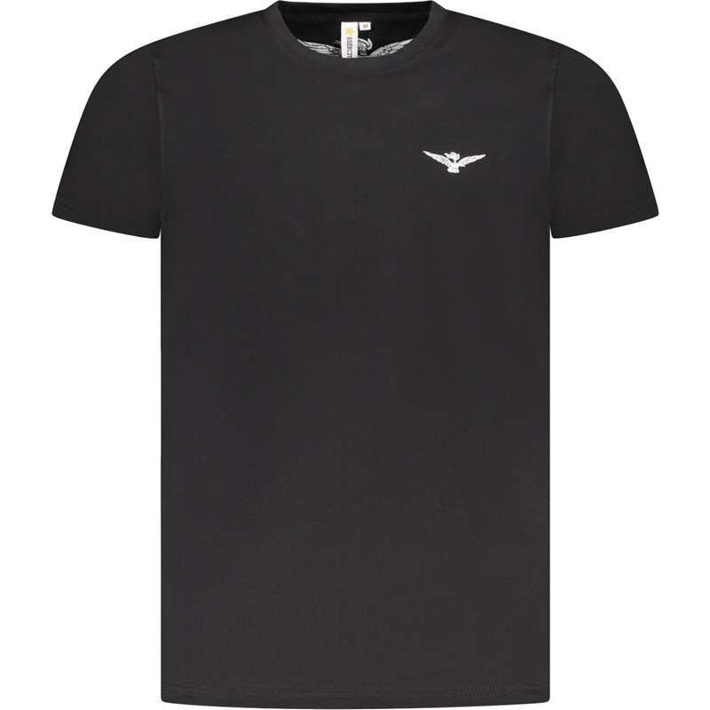 ACCADEMIA MILITARE Čierne pánske tričko s krátkym rukávom 64705978