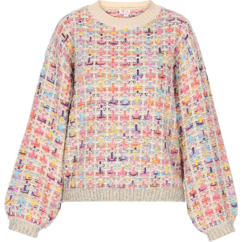 IZIA Sveter tmavooranžová / eozín / strieborná / biela ako vlna 63349832