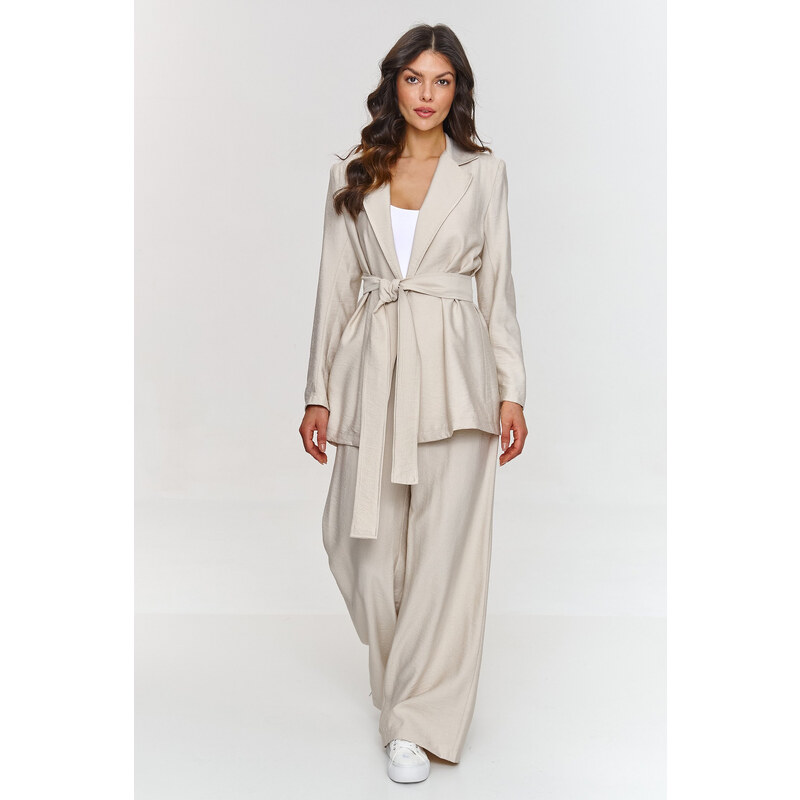 Makadamia Dámska súprava sako a nohavice M883 | svetlo béžová M883 63355928