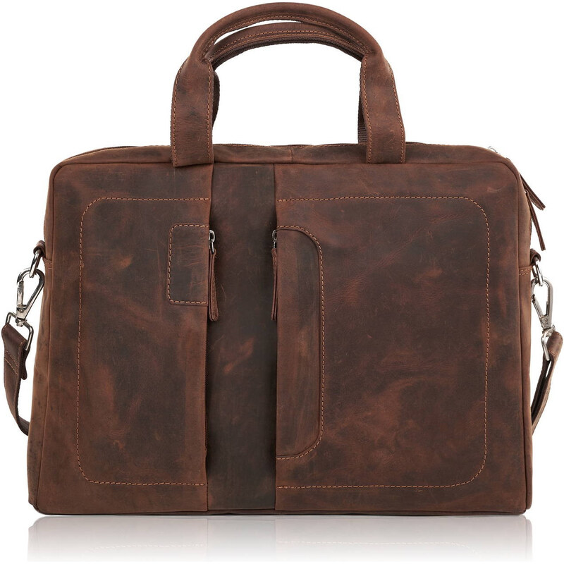 Paolo Peruzzi Pánska kožená taška na notebook, praktické uchytenie na 63369069