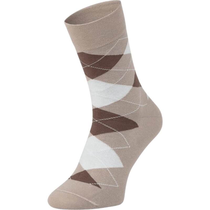 Béžové vzorované pánske ponožky 63374023