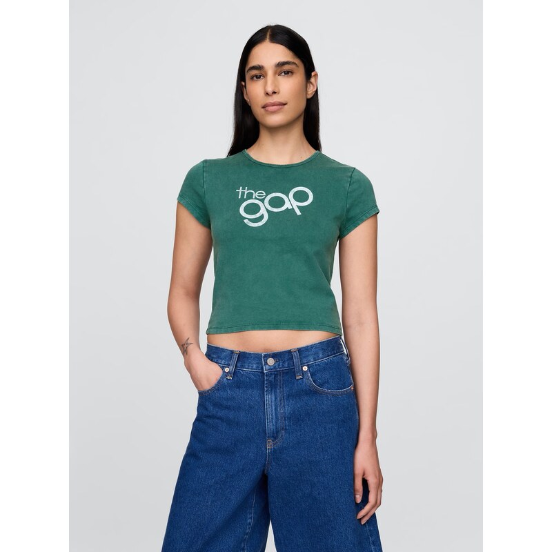 GAP Dámske Crop tričko s logom 749362-04 66265941