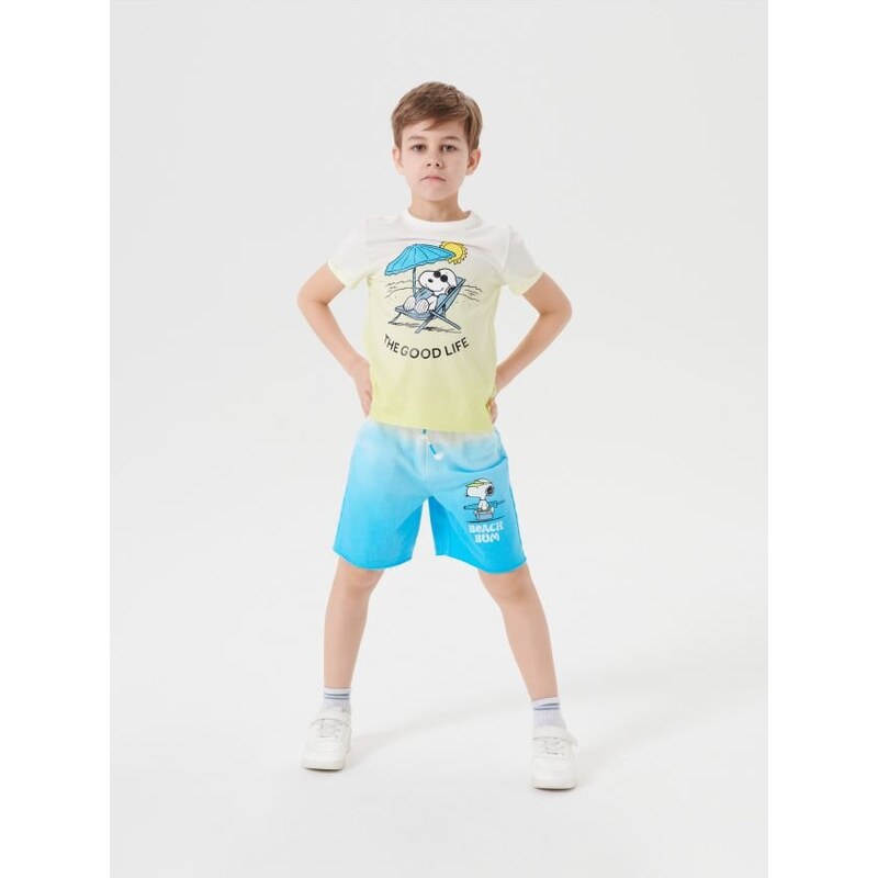 Sinsay - Kraťasy Peanuts - tyrkysová 65744876