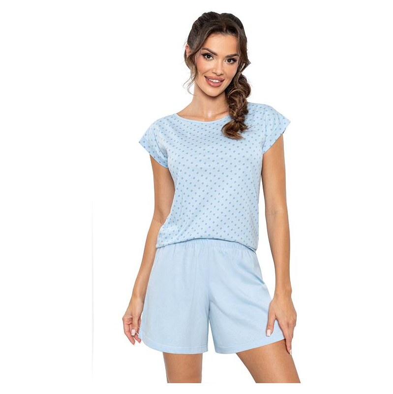 Donna Bavlnené pyžamo Sky 1/2 krátke modré 63372739