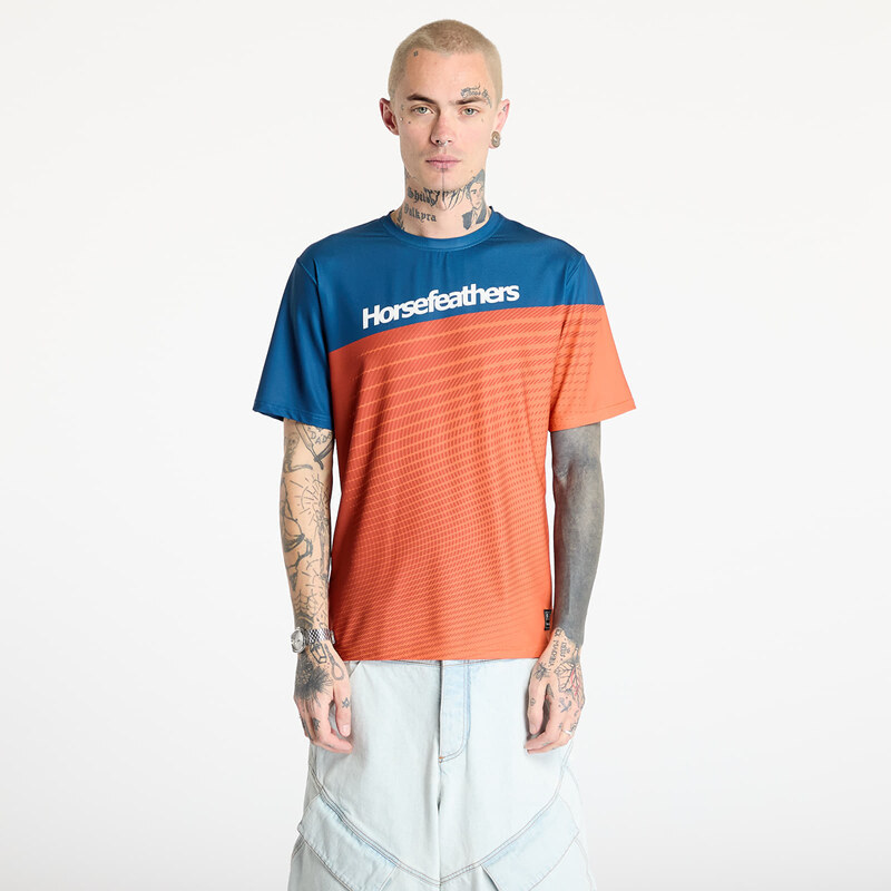 Dres Horsefeathers Quantum Bike Jersey Petrol/ Burnt Orange L 63372515