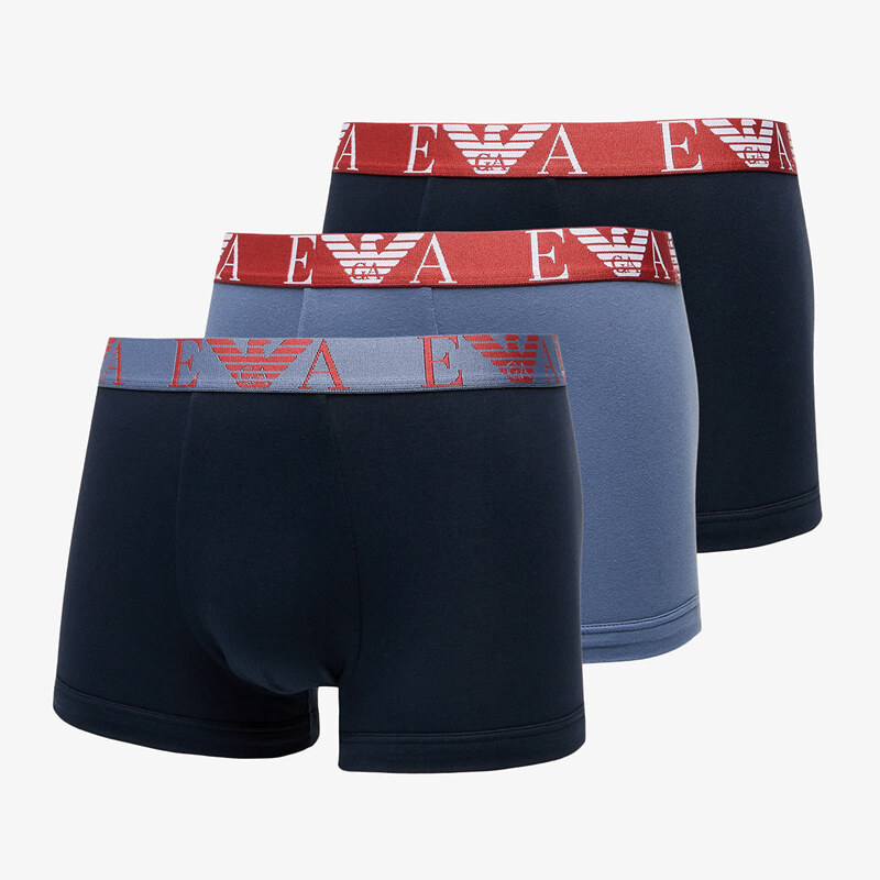 Boxerky EA7 Emporio Armani 3-Pack Trunk Armani Blu/ Vin Indi/ Ar.Blu M 63372594