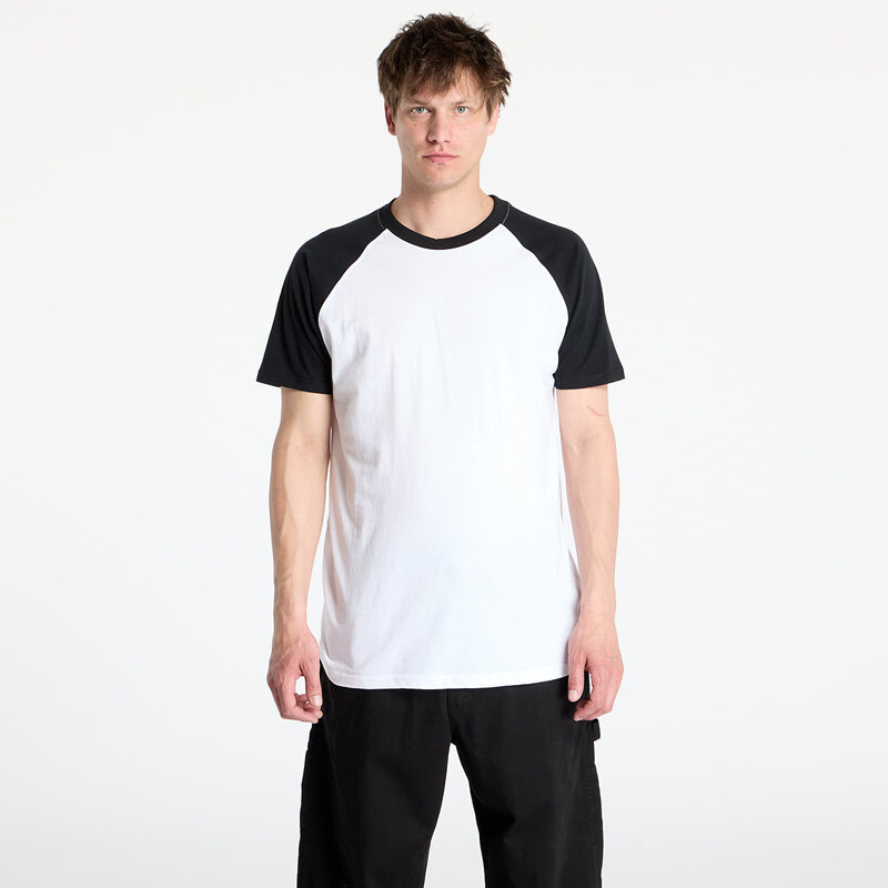 Tričko Urban Classics Raglan Contrast Tee White / Black XL 60178766