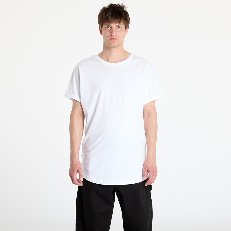 Tričko Urban Classics Long Shaped Turnup White XXL 47100564