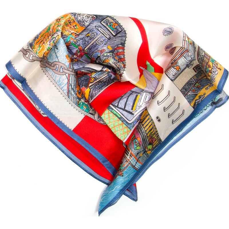 Blaire Dámska hodvábna šatka Mimma s motívom multicolor 64987310