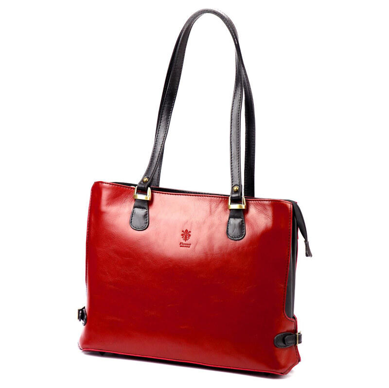 Kožená kabelka Florence červená KZ48626 63375217