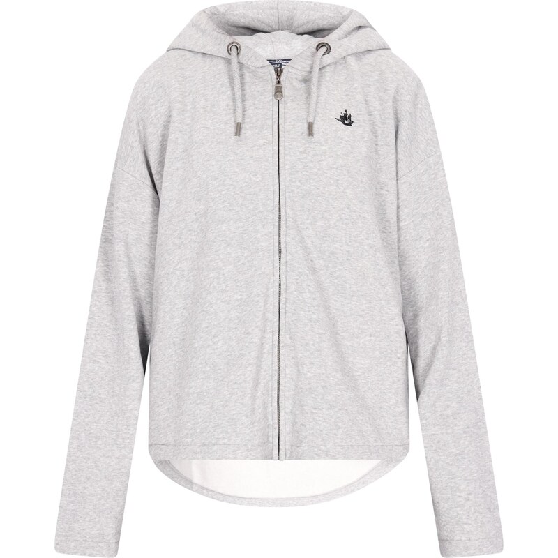 DreiMaster Vintage Tepláková bunda sivá melírovaná / čierna 65676601