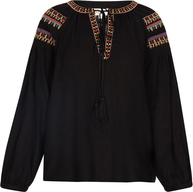 usha FESTIVAL Blúzka zmiešané farby / čierna 65644194