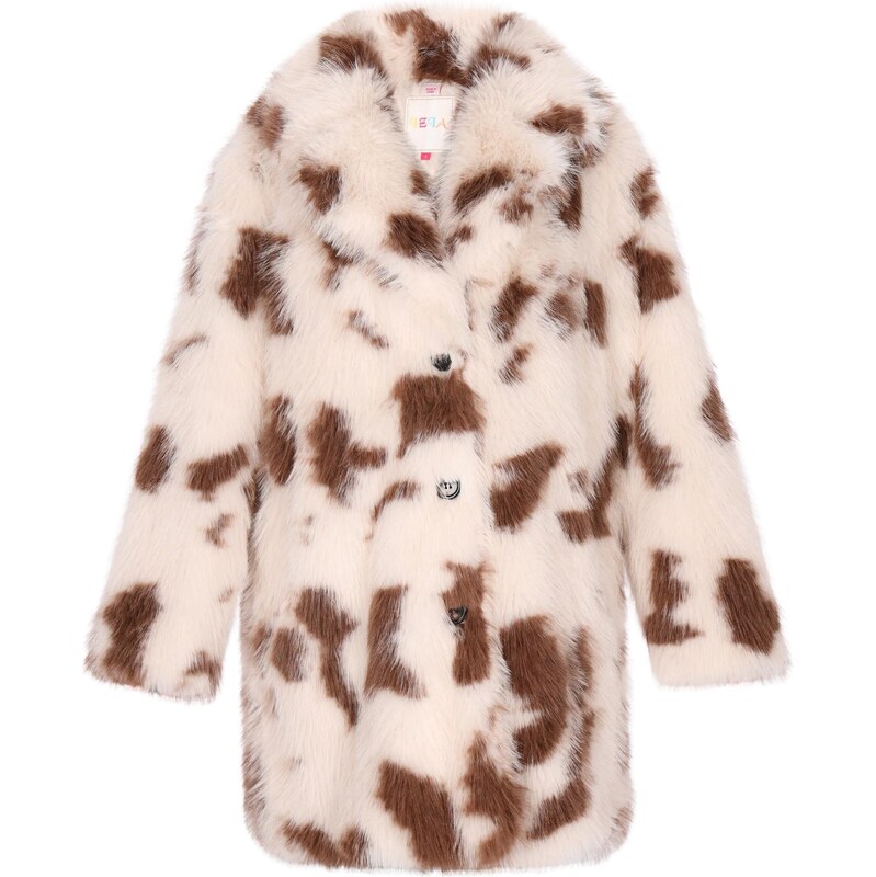 IZIA Zimný kabát hnedá / biela ako vlna 65372901