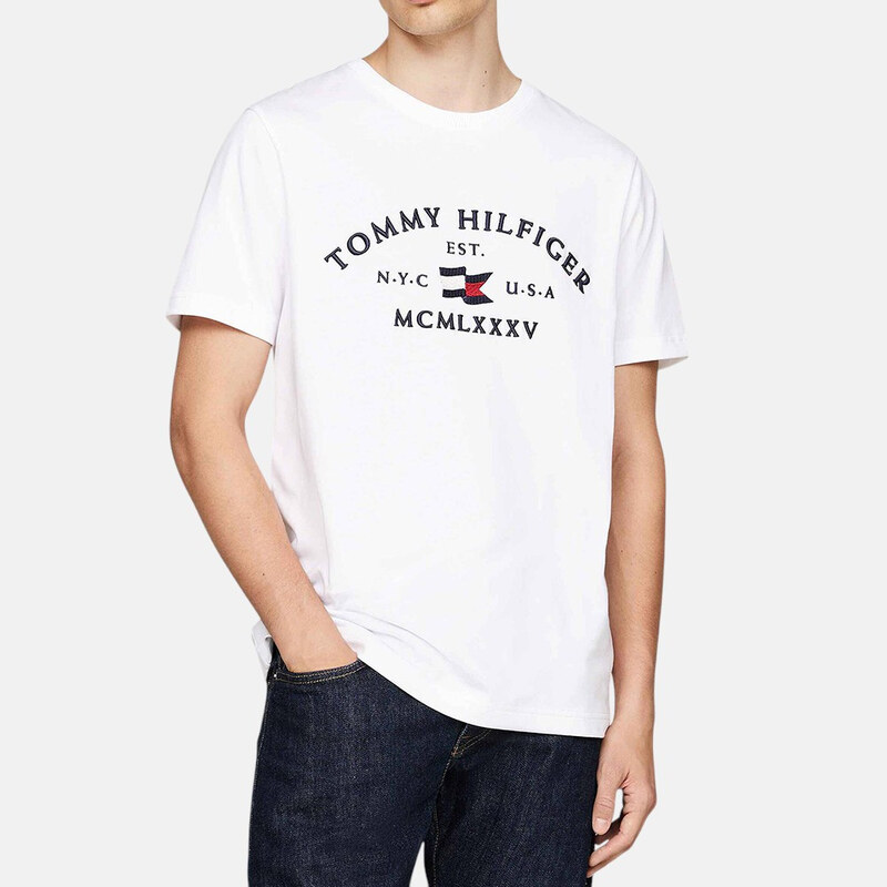 Pánské bílé triko Tommy Hilfiger 56195 63387901