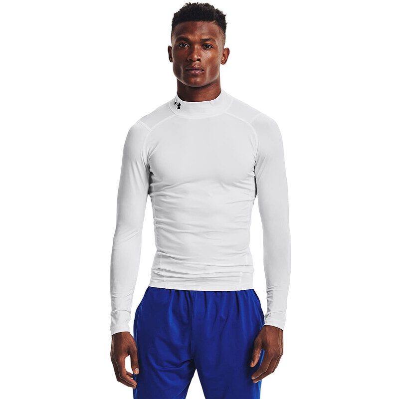 Tričko Under Armour Hg Armour Comp Mock LS White/ Black XL 63392998