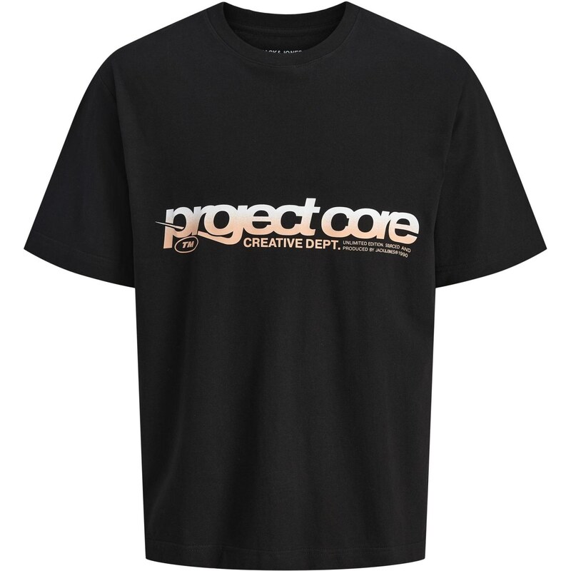 Jack & Jones Junior Tričko JCOUnion Summer oranžová / čierna / biela 63336130