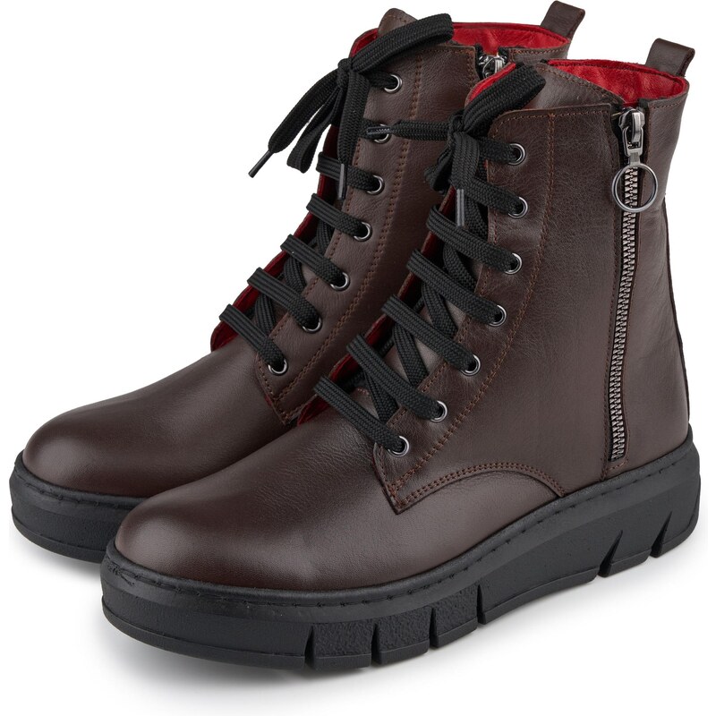 Vlnka Dámske kožené zimné topánky na zips Romana hnedá veľkosti obuvi 65798899