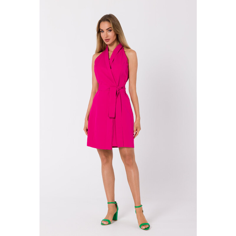 MOE Zavinovacie mini šaty M747 | fuchsia M747 63395487