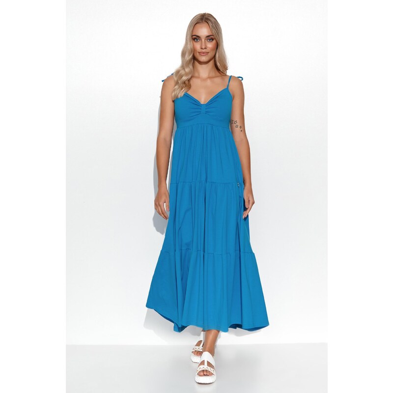 Makadamia Letné maxi šaty M791 | blue jeans M791 63395513