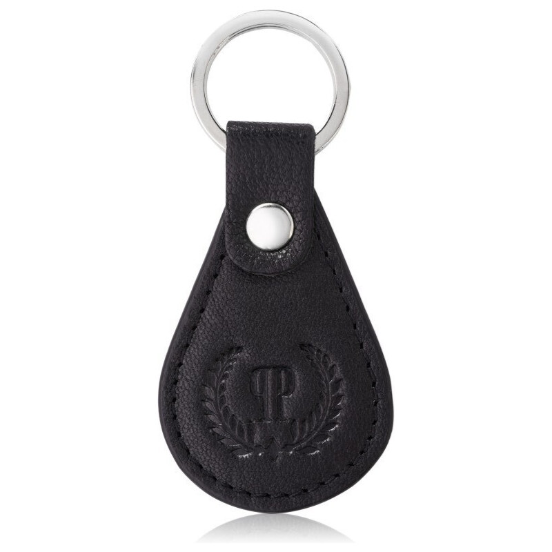 PAOLO PERUZZI Kožená kľúčenka T-85-BL | čierna T-85-BL 63395607