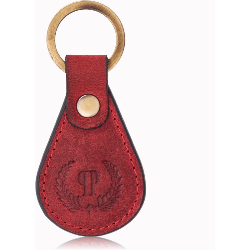 PAOLO PERUZZI Kožená kľúčenka T-85-HRD | červená T-85-HRD 63395599