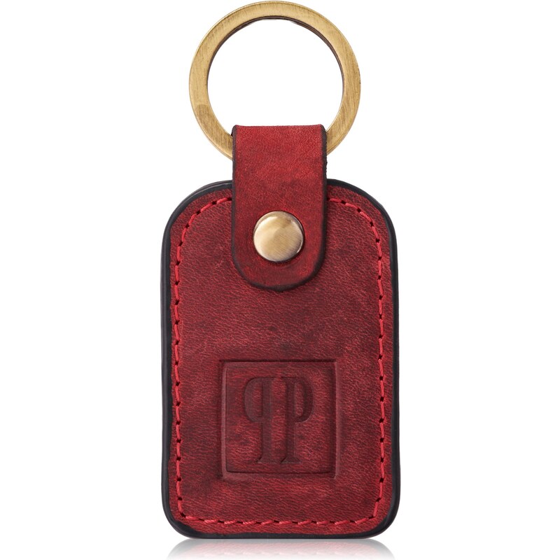 PAOLO PERUZZI Kožená kľúčenka T-86-HRD | červená T-86-HRD 63395608
