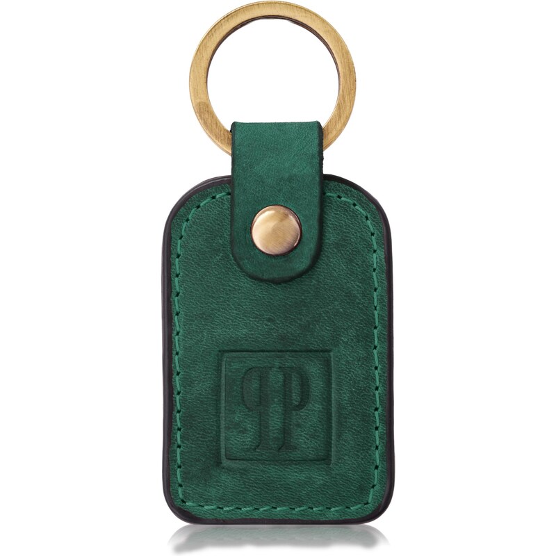 PAOLO PERUZZI Kožená kľúčenka T-86-HGR | zelená T-86-HGR 63395610