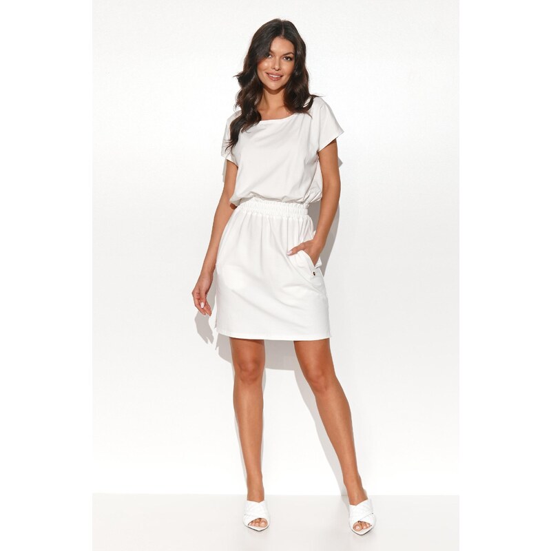 Numinou Dámske šaty s elastickým pásom NU442 | smotanová NU442 63395740