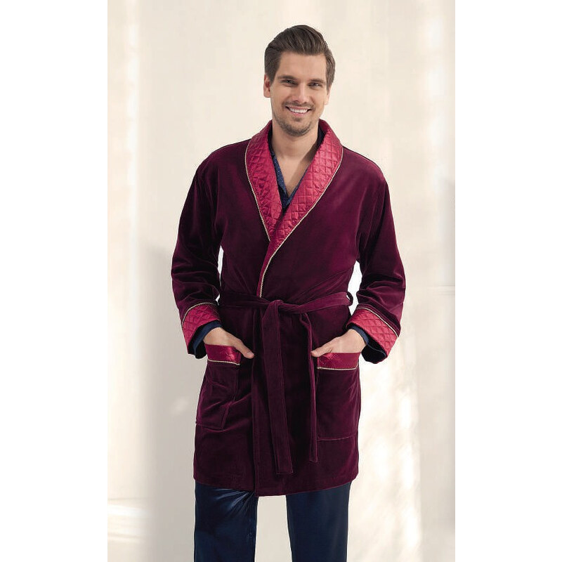 Luna Pánsky župan krátky | bordová 425 63395833