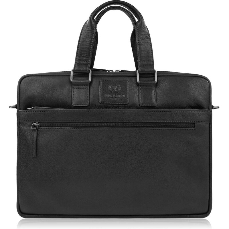 Paolo Peruzzi Pánska kožená taška na notebook AL-09-BL | čierna AL-09 63395913