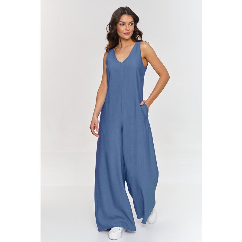 Makadamia Elegantný overal výstrihom do V M882 | blue jeans M882 63395978