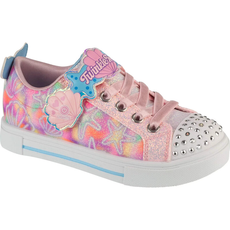 Ružové svietiace detské tenisky Skechers Twinkle Sparks - Underwater 63395987