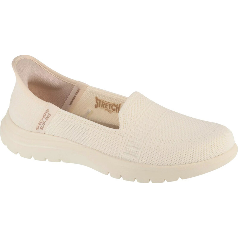 Smotanové dámske nazúvacie tenisky Skechers Slip-Ins On The Go Flex - 63395992