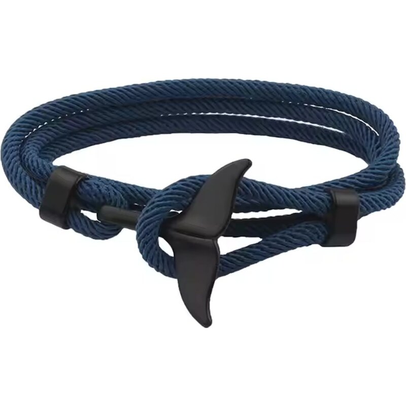 Zaujímavý pánsky modrý náramok s plutvou 65638759