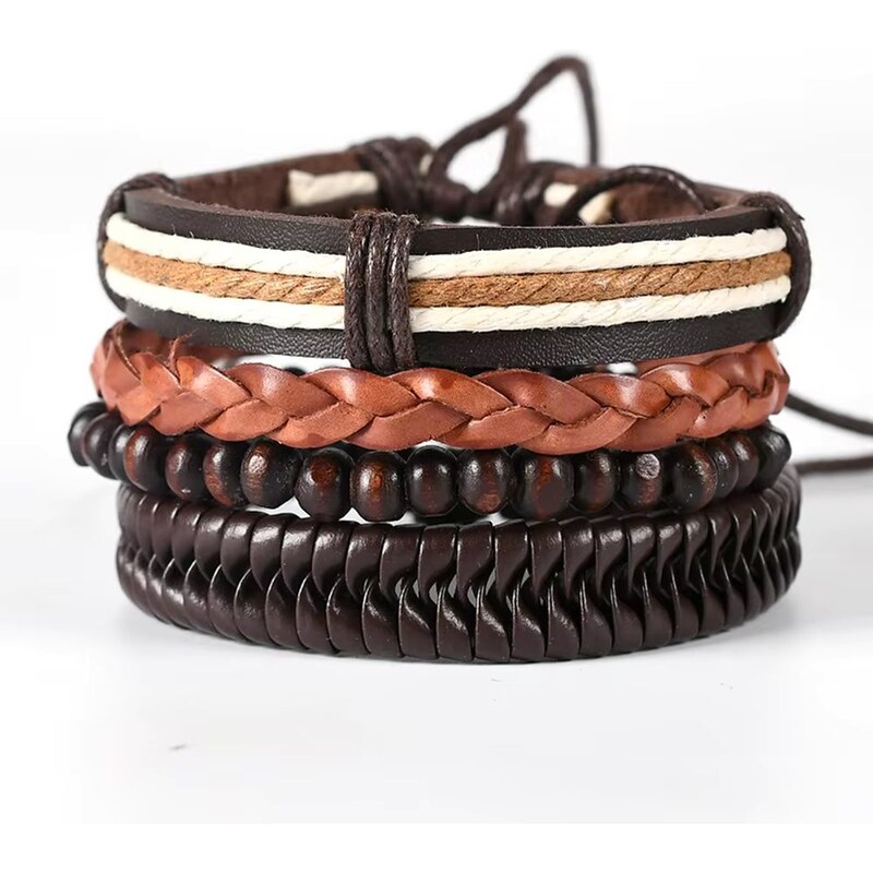 Štýlový hnedý pánsky náramok 65638752