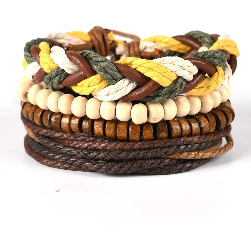 Výrazný pánsky náramok v hnedom farebnom prevedení 65638753