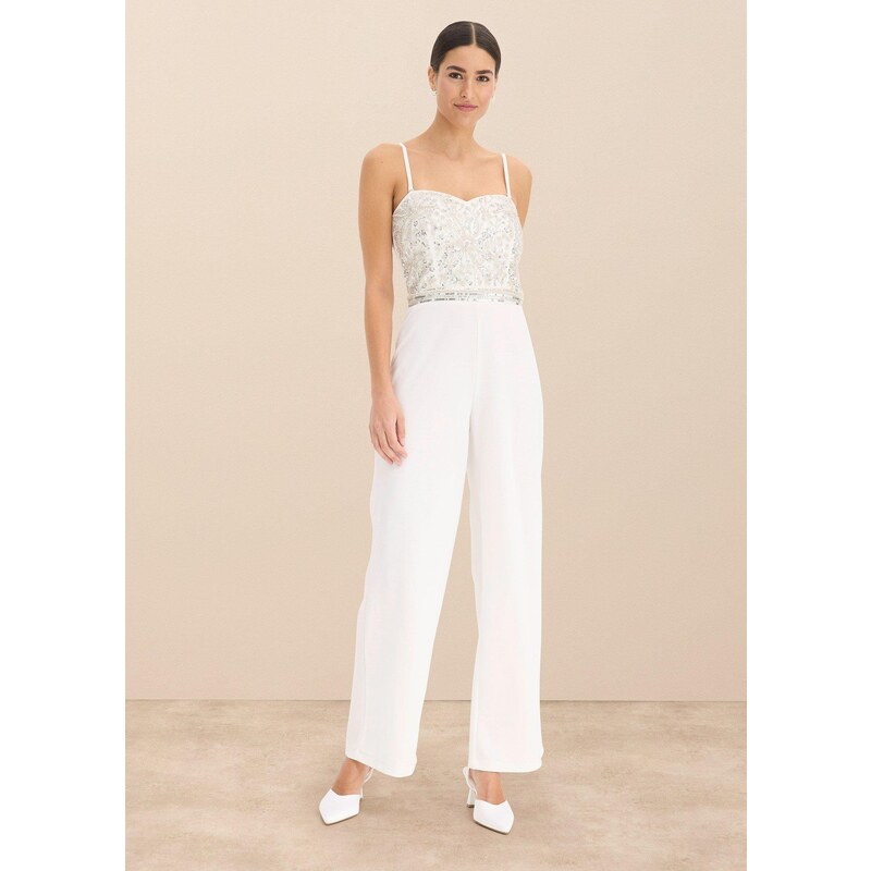 bonprix Svadobné šaty zo štruktúrovaného krepu, korálková výšivka, 63234418