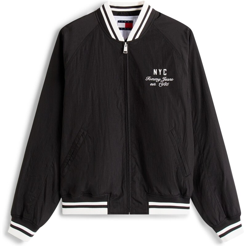Tommy Jeans Prechodná bunda čierna / biela 63400703