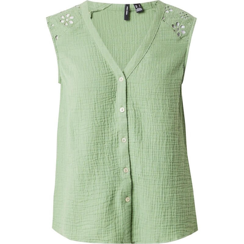 VERO MODA Blúzka VMNATALI pastelovo zelená 64890190