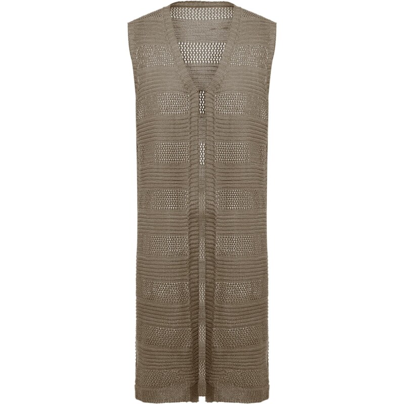 BLONDA Pletená vesta tmavošedá 65870042