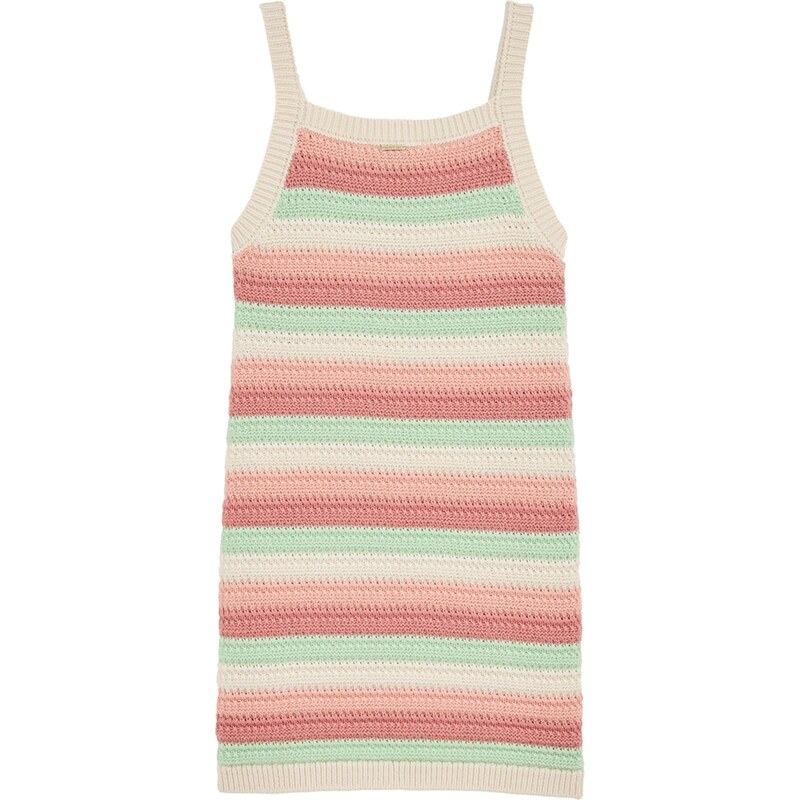 WE Fashion Šaty nebielená / svetložltá / mätová / ružová 63694592