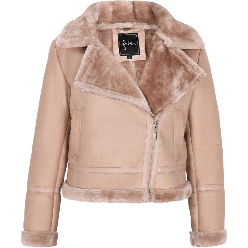 faina Prechodná bunda telová / strieborná 65873650